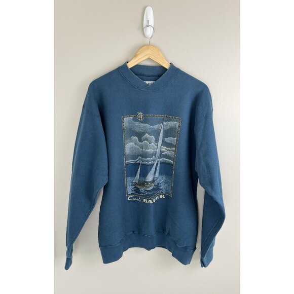 EDDIE BAUER GALT SAND Sweatshirt Mens Sz M Vintage Pullover Seattle Washington - Picture 1 of 10